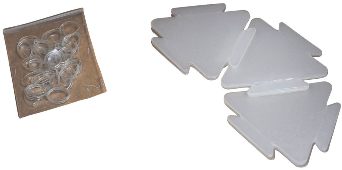 Sheedz driehoekige lampenomhulsel transparant 24 stuks LED DIY.