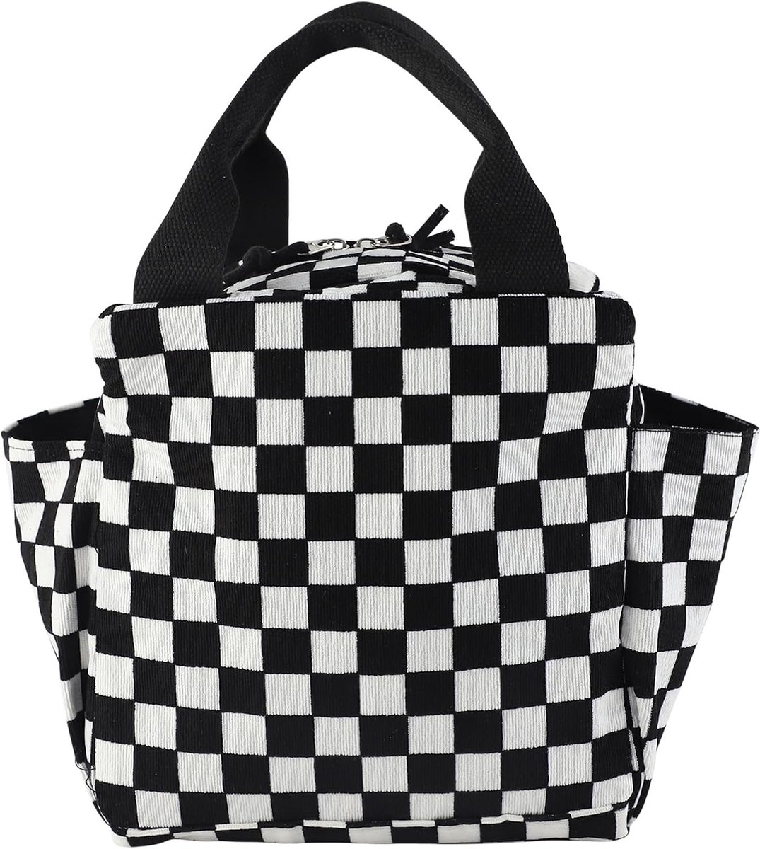 Picknicktas - Picknickmand - Lunchtas - Lunch Bag - Koeltas - Koelrugtas - Koelrugzak - Cooler Bag - Thermotas - Corduroy - 12L - Zwart/Wit - van Imperatoris