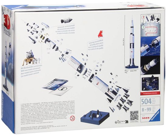 Ravensburger Apollo Saturn V Rocket - 3D Puzzel - 440 stukjes
