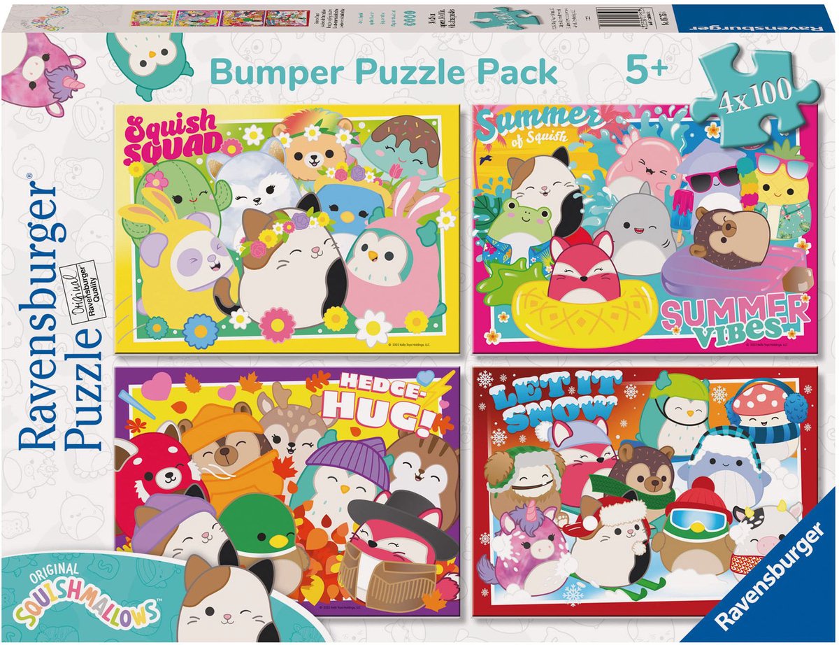 Puzzel Squishmallows 4 in 1 100 stukjes