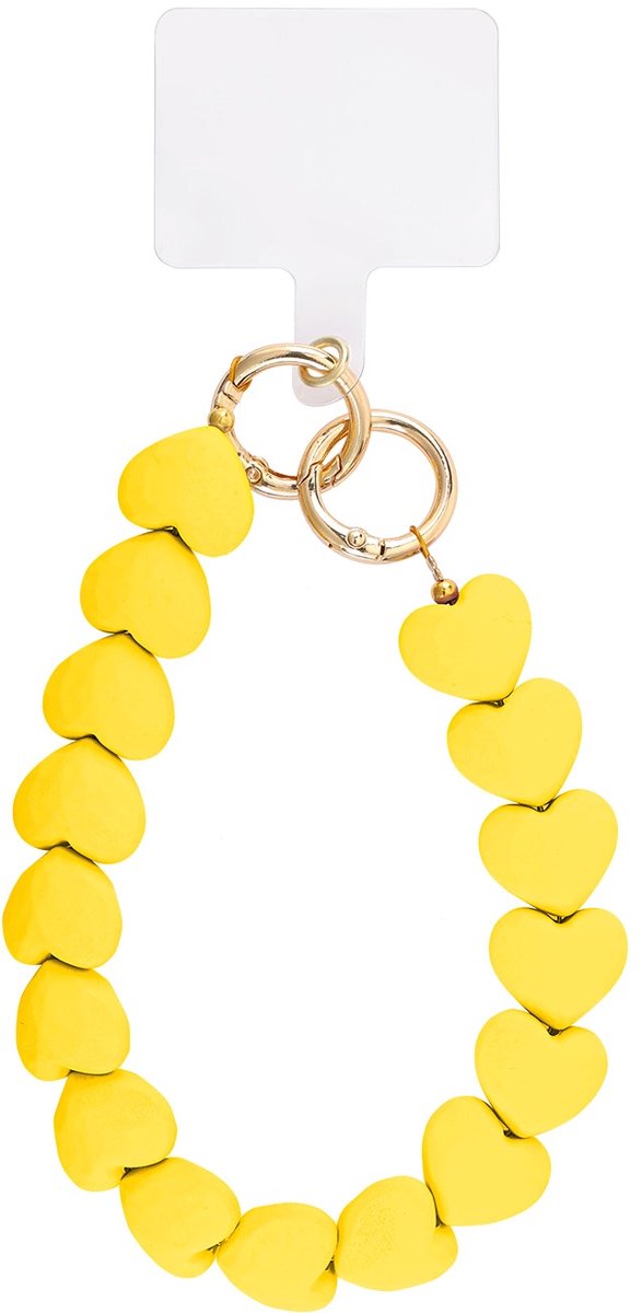 Telefoonsnoeren met een vet hart - Lichtroze