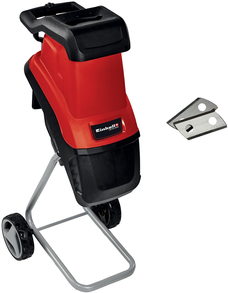 Bol.com Einhell Elektrische Hakselaar GC-KS 2540 - 2500 W - Max. takdikte: Ø40 mm - 2 omkeerbare messen van speciaal staal - Inc... aanbieding
