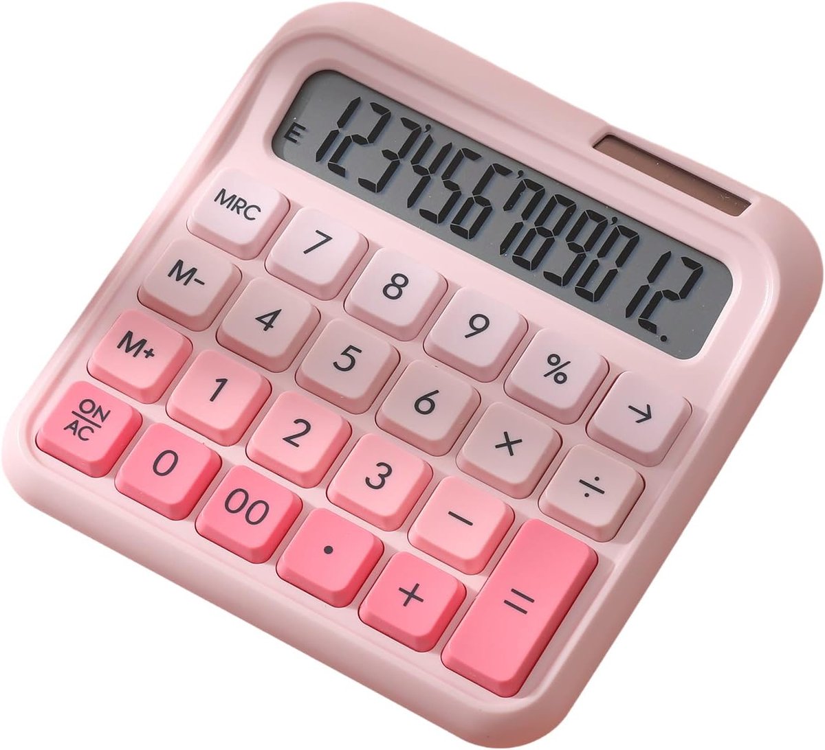 Bureaurekenmachine - Kantoorcalculator - Dagelijks Gebruik - Mechanische Toetsen Groot LCD - 135x135 mm - Kleurovergang