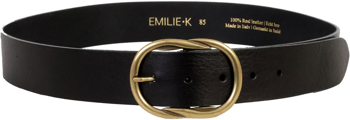 Kallista-leren riem met geschenkzakje