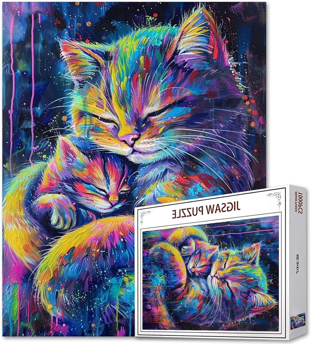 Puzzel 1000 stukjes - Legpuzzel volwassenen - Ontspanning thuis - Gerecycled karton - 50x70 cm - Kleurrijk Artwork