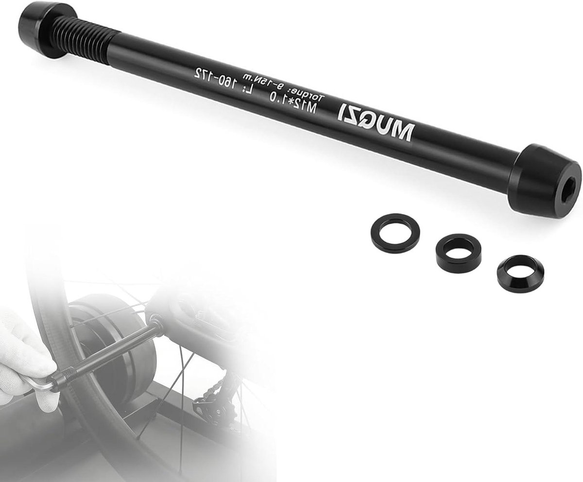 Steekas Adapter - Fietsas Verlengstuk - Fietskar Montage - Verstelbare Lengte - M12 x 1.0 - Zwart