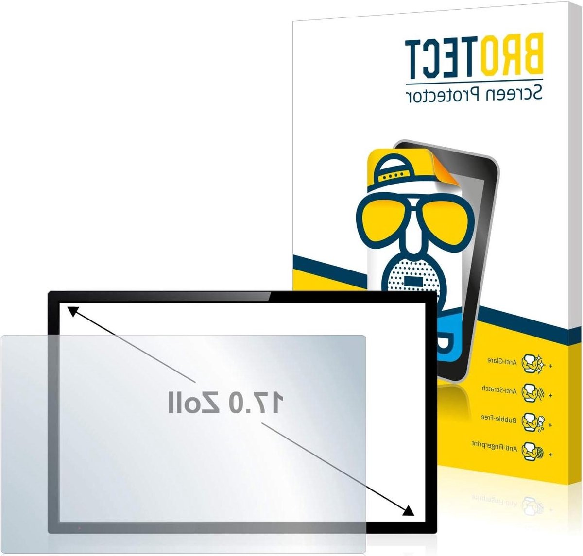 Schermbescherming 17 inch - Matte folie - Touchscreen gebruik - Anti-reflectie - 338x270 mm - Mat