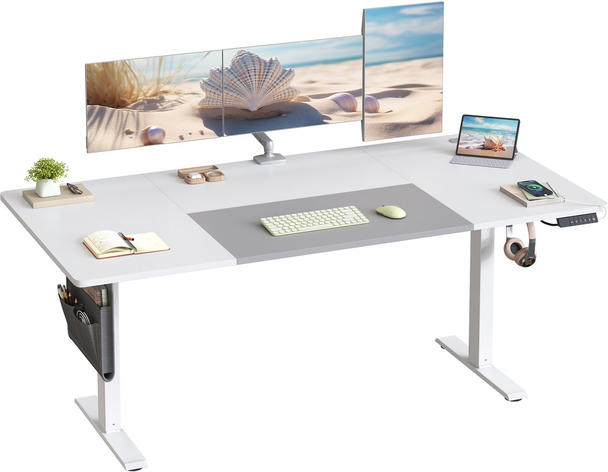 SONGMICS - Zit Sta Bureau - USB-C Aansluiting