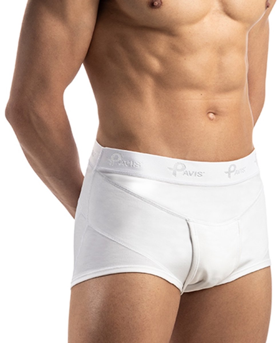 Pavis Liesbreukband Boxer voor Mannen - Wit - Maat XXL