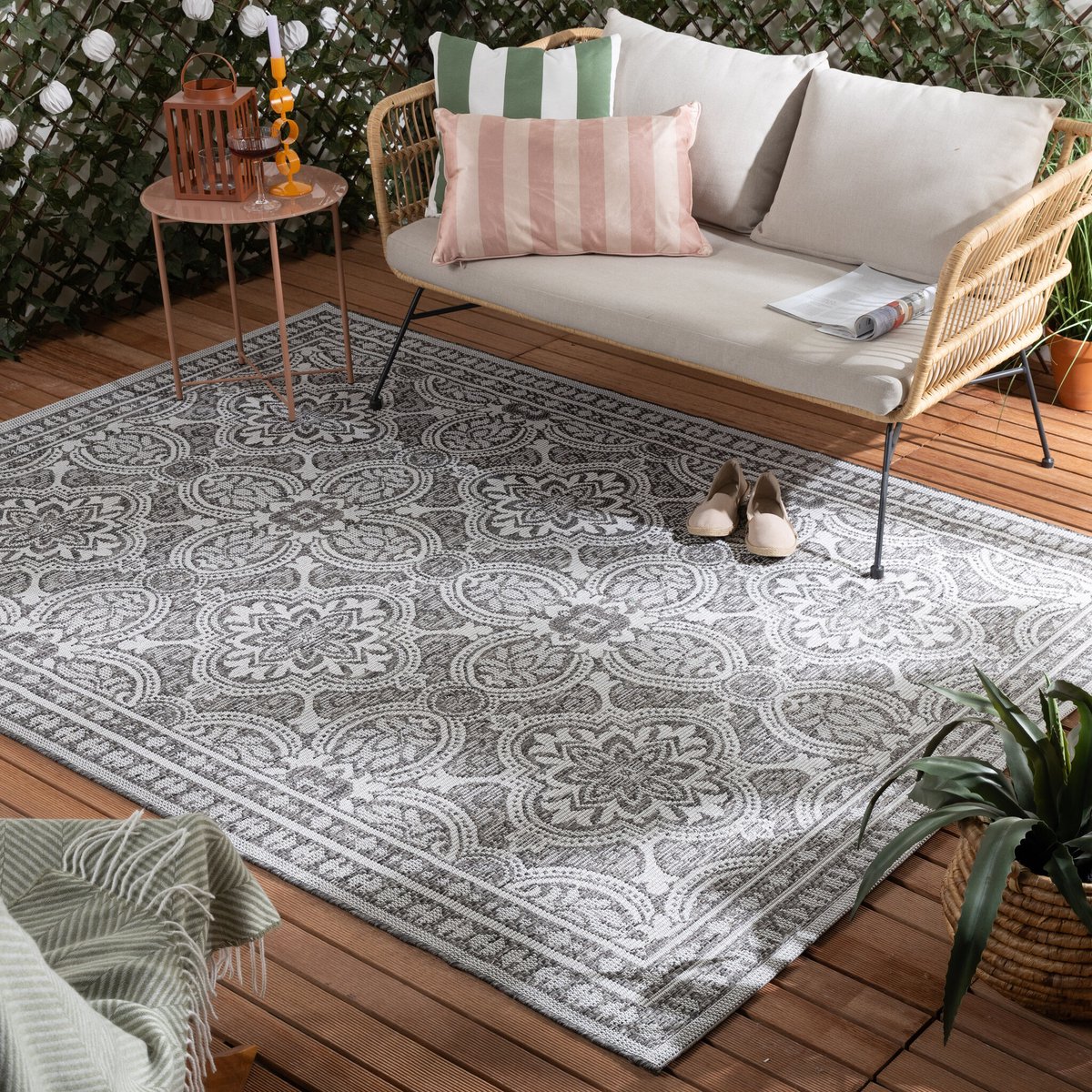 Fraai Buitenkleed - Summer Oriental Grijs - 120x170cm