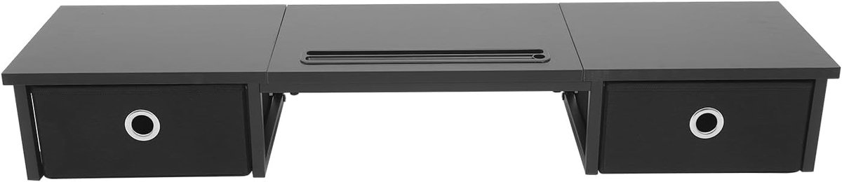 Monitor Verhoger - Bureau Organizer - Ergonomisch Werken - Met Lade - 100cm Breed - Zwart