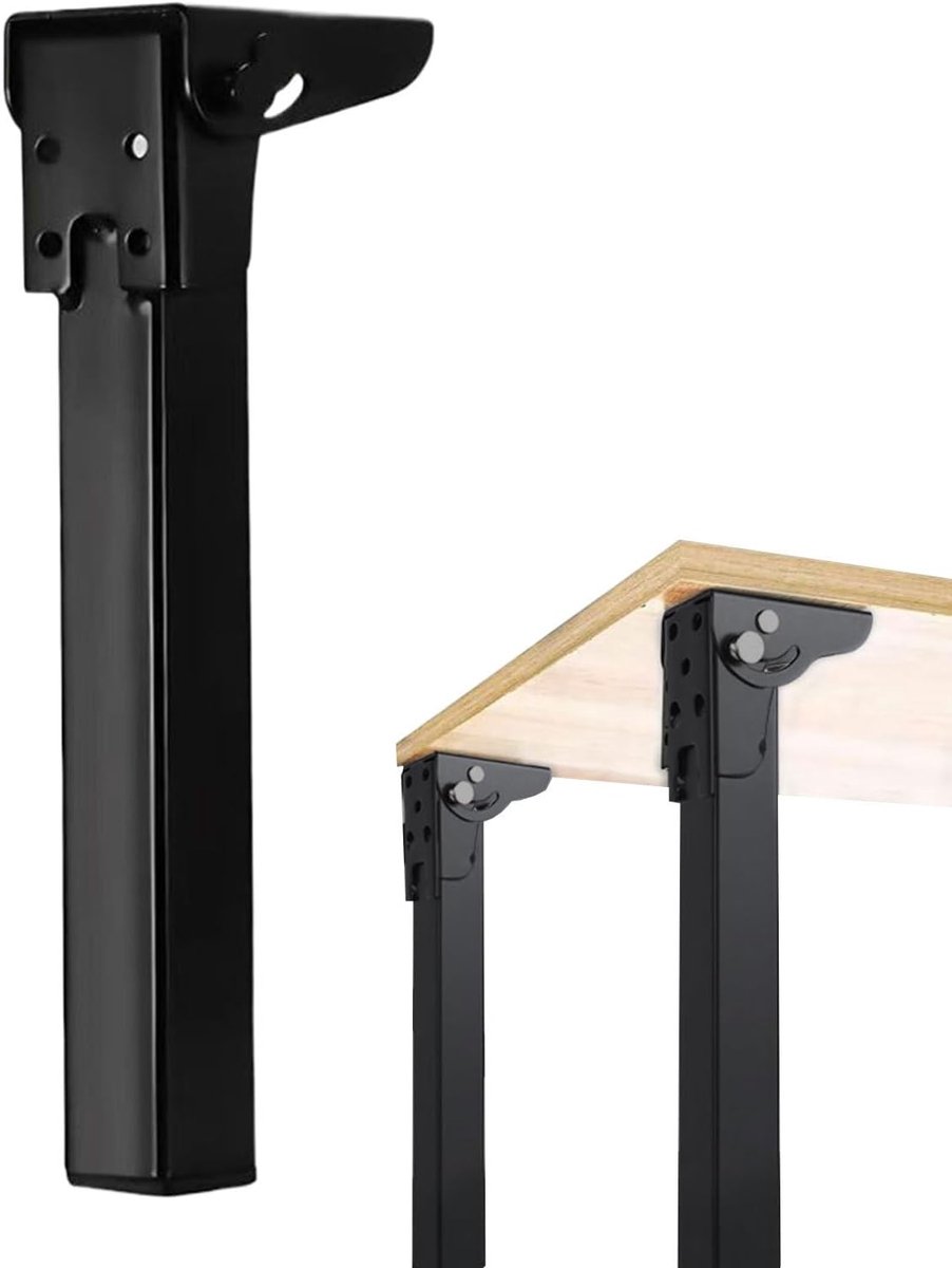 Robuuste Meubelpoten - Inklapbare Tafelhouders - Meubel Reparatie - Hoge Stabiliteit - 40 cm Hoogte - Beige