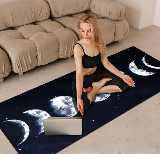 Grote Yogamat - Fitness Mat - Thuis Sporten - Antislip Grip - Extra Dik 6mm - YueShi — afbeelding 3