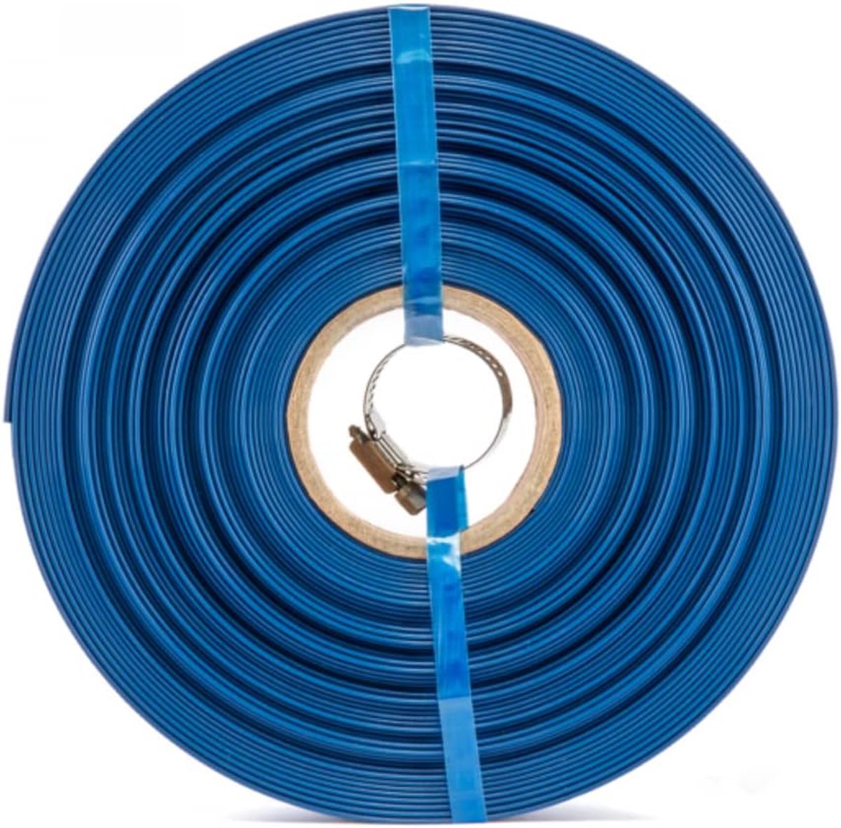 Platte tuinslang 2 inch 10 meter - waterslang incl. slangklep
