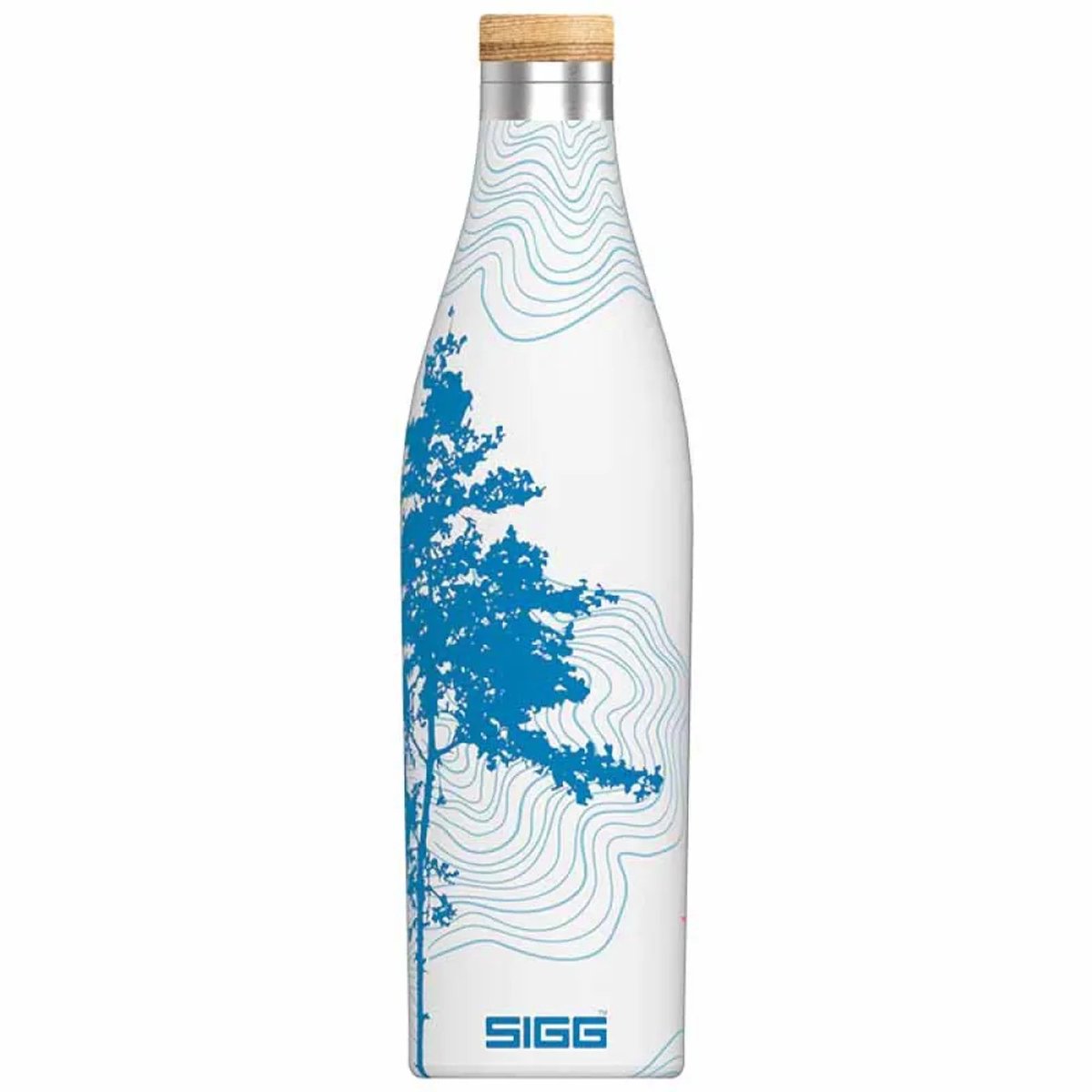 SIGG | Meridian Sumatra 0.5 L Tree white-blue | RVS Drinkfles