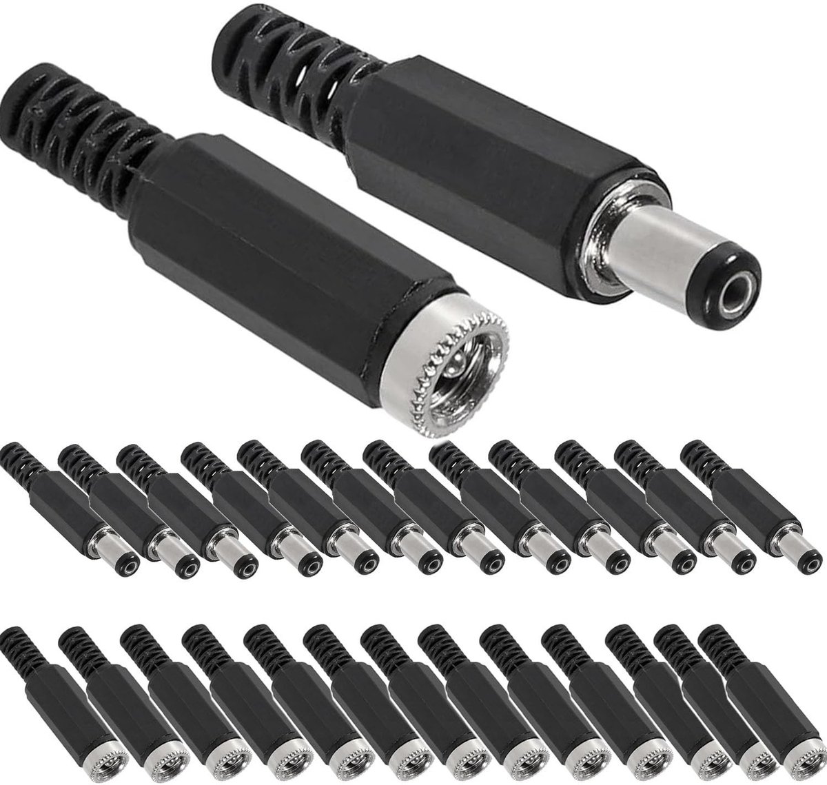 Dailygoody - 24pcs DC Power Female Plug 5.5 x 2.1mm voor Elektronica Projecten