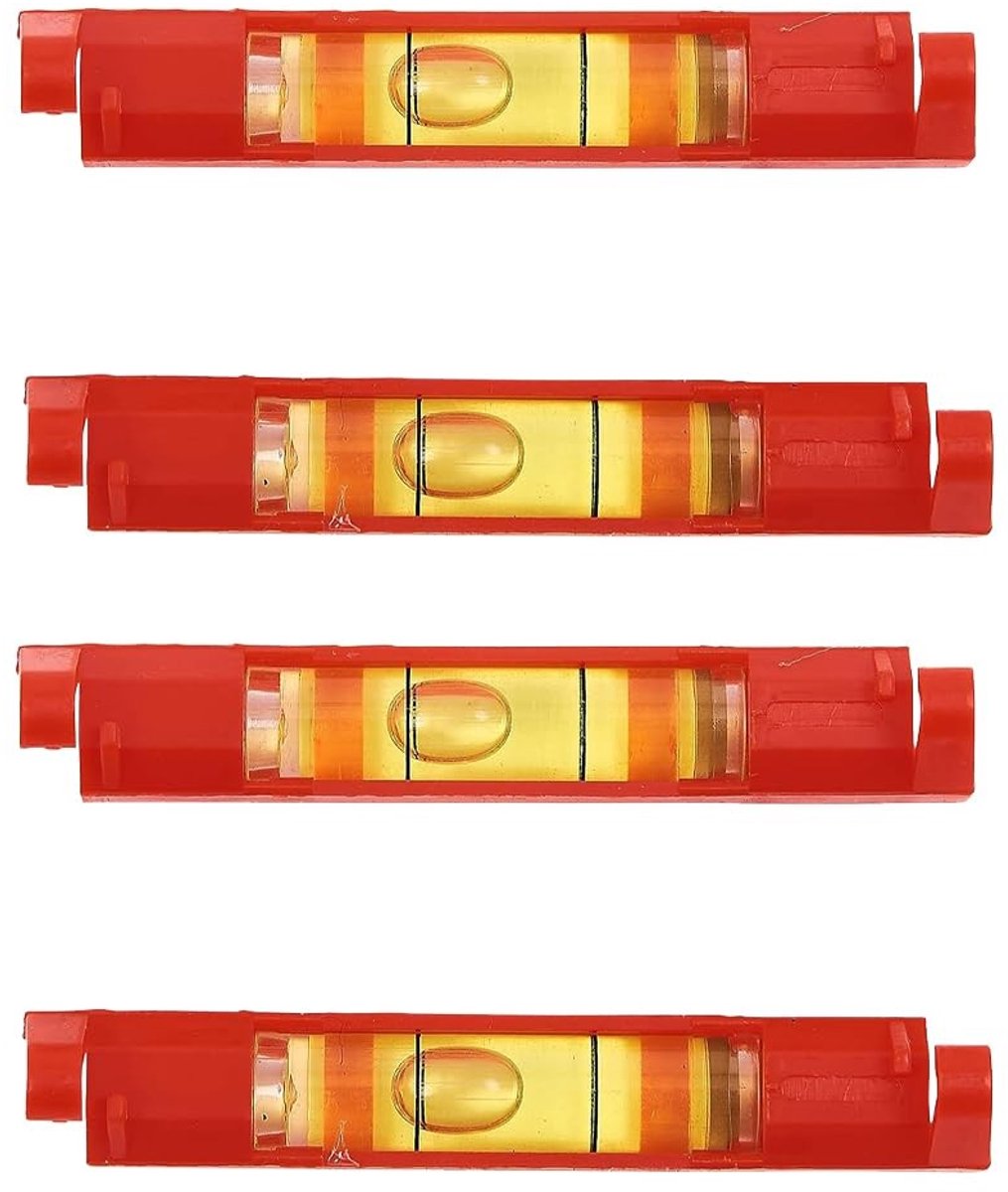 Dailygoody - Waterpas - Professionele kabelwaterpas - Rode kleur - Voor metselwerk en sanitair - 4 geleidingsniveaus - Nauwkeurige aflezingen