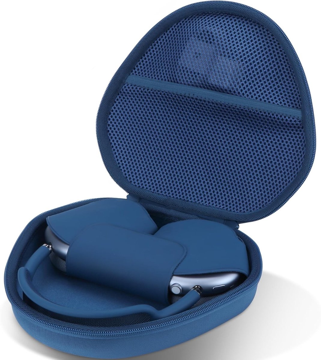 Duurzame Hard Case voor Draadloze Over-Ear Hoofdtelefoons van Apple AirPods Max - Bescherming, Stijl en Functionaliteit in Blauw