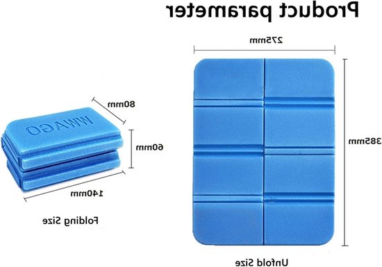 Opvouwbare Zitmat - 2 Stuks Thermisch Geïsoleerd Waterdichte Schuimmat voor Buitensporten — afbeelding 5