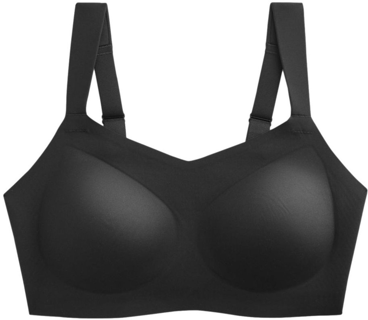 Next Dames - DD+ Ultimate Comfort beha met gewatteerde bandjes zonder beugel - Zwart Black