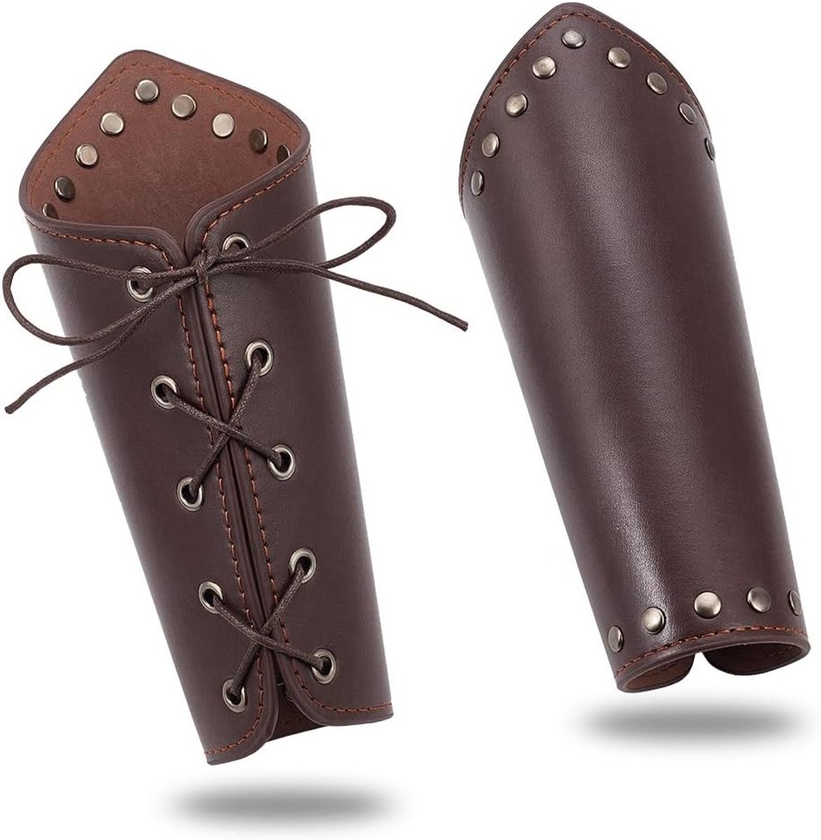 Armbeschermers voor Halloween, verstelbare PU-armbanden met brede gesp, middeleeuwse en punk stijl