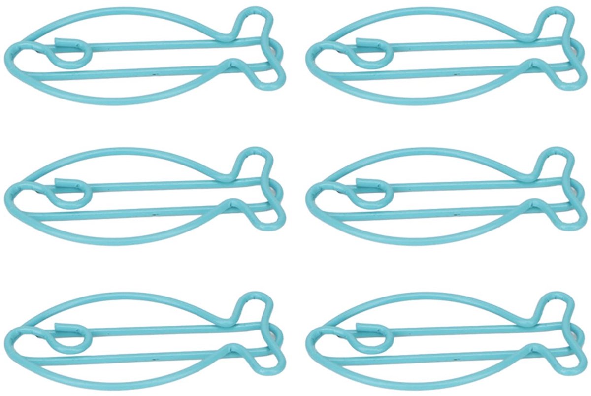 Dailygoods- Papierclips 100 Stuks - Gevormde Metalen Clips - Visvorm - Draagbare Kantoorclips - Documentorganisatie - Hoogwaardig en stevig