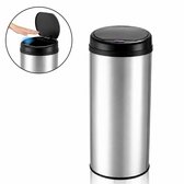 ADSafety Prullenbak met Sensor - 50 Liter - Ronde Afvalbak RVS - Vuilnisbak - Soft Close Deksel - Zilver