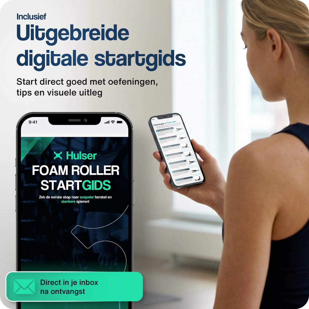 Hulser Foam Roller 33 cm – Massage roller – Fitness en Yoga foamroller – Grijs – Met digitale startgids - Voor triggerpoint massage - Grid Trigger thumbnail 6