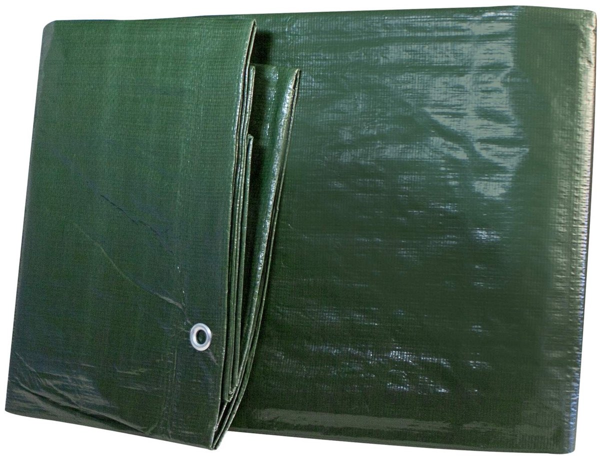 Dailygoody - Beschermzeil - Multifunctioneel zeil - Stevig en scheurbestendig - Groen - Dekzeil buiten - Perfect voor tuinmeubelen en barbecues - 2 x