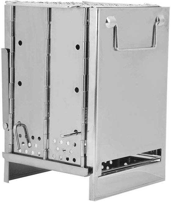 Dailygoody - Opvouwbare houtkachel - Roestvrijstalen barbecue - Compact en lichtgewicht - Voor buiten - Ideaal voor kamperen en picknicken - Gesch... — afbeelding 5