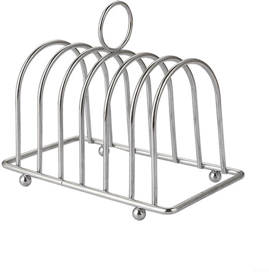 Porte-toast - Porte-toast - Porte-pain - Porte-toast - Porte-pain - Porte-toast de refroidissement - Porte-toast - Porte-pain avec poignée - Accessoire de cuisine - RVS - Pour petit-déjeuner, restaurant, café ou utilisation à la maison