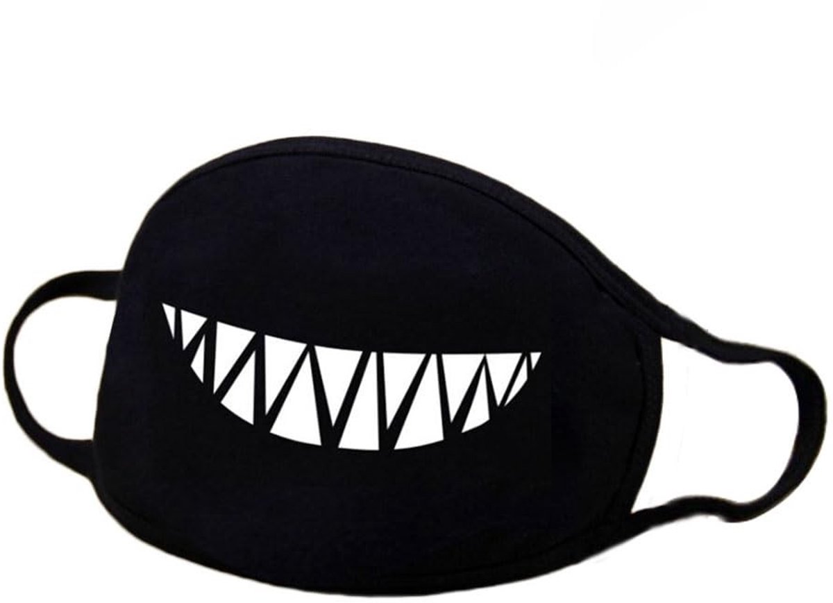 Dailygoody - Katoenen masker - herbruikbaar - comfortabele mondbescherming - zwart - anti-stof - ideaal voor buitenactiviteiten - trendy patroon