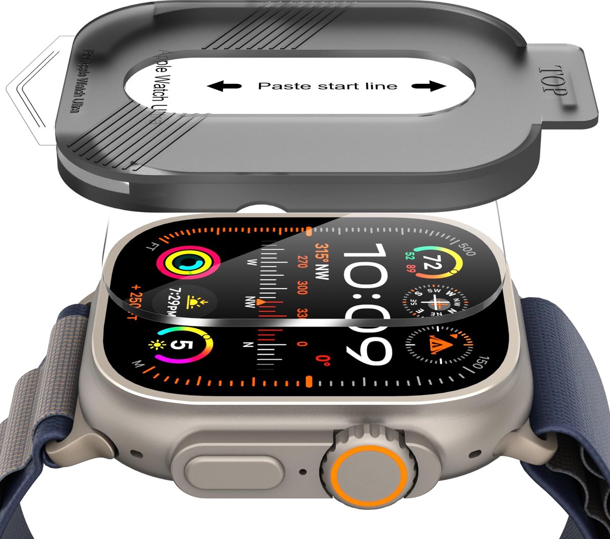 Dailygoody - Schermbeschermer - Gehard Glas - Eenvoudig te Installeren - HD - Krasbestendig - Voor Apple Watch Ultra 3/2/1 49mm