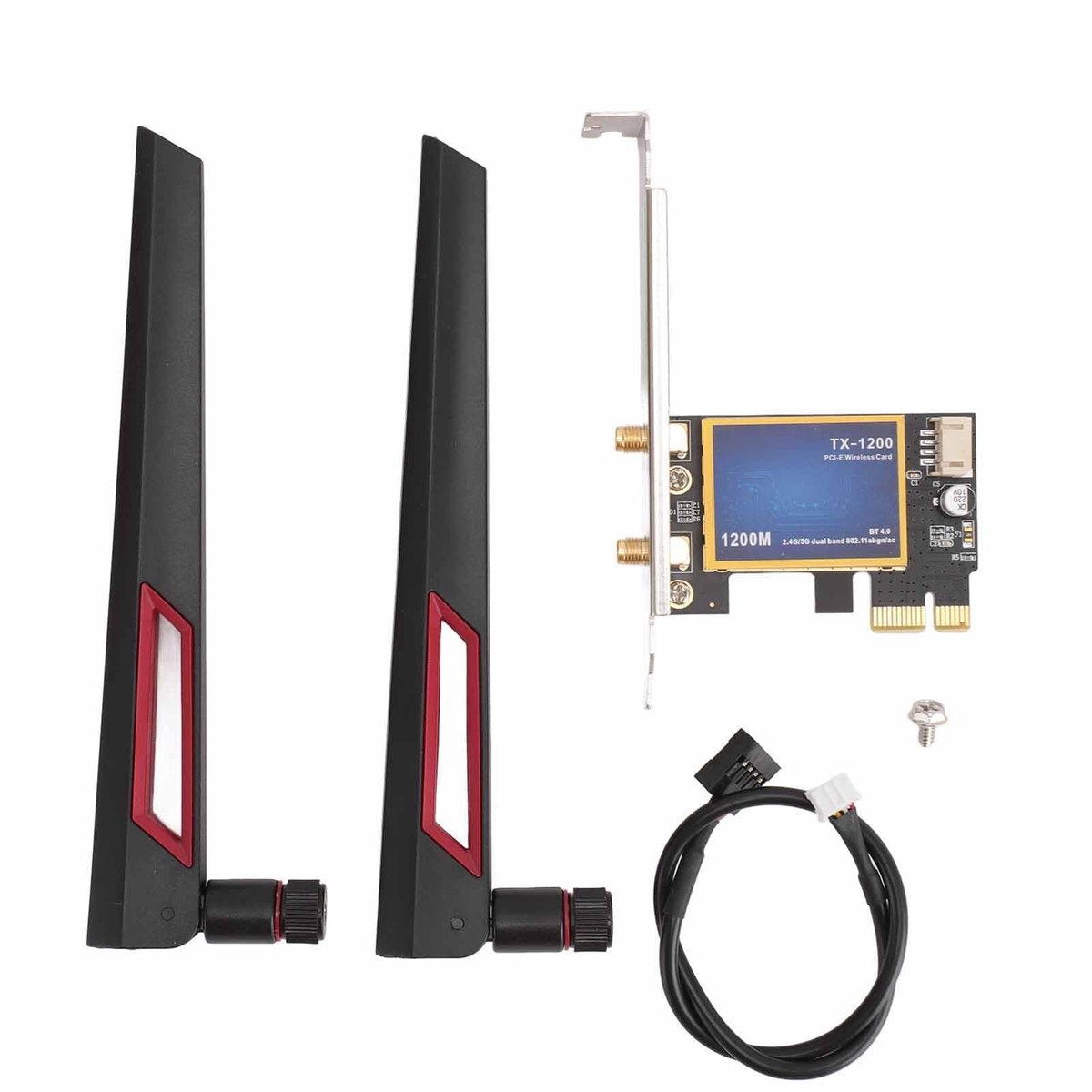 Allecto WiFi-kaart - Draadloze Netwerkadapter - Hoge snelheid - Dual-band - Bluetooth 4.0 - Geschikt voor desktop - 1200 Mbps