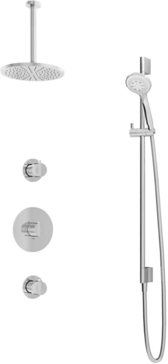 Hotbath Buddy - Inbouw Regendoucheset - 2 Stopkranen - Thermostatisch - Plafondbuis 30 cm