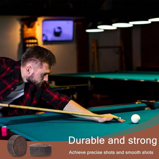 Dailygoody - Biljartkeu punten - Vervangingsset - 13mm - Poolkeu tips - Accessoires voor biljartstokken - Geschikt voor snooker en poolspel van Merkloos — afbeelding 2