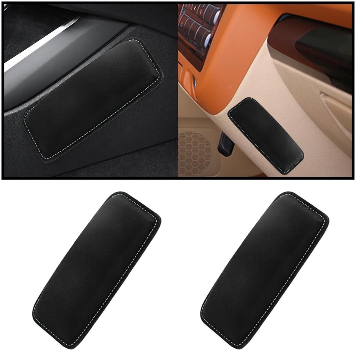 Dailygoody - Auto kniekussen - Zacht en ademend - Rood of Wit of Zwart - Comfort voor lange ritten - Effectieve pijnverlichting - Geschikt voor elke auto