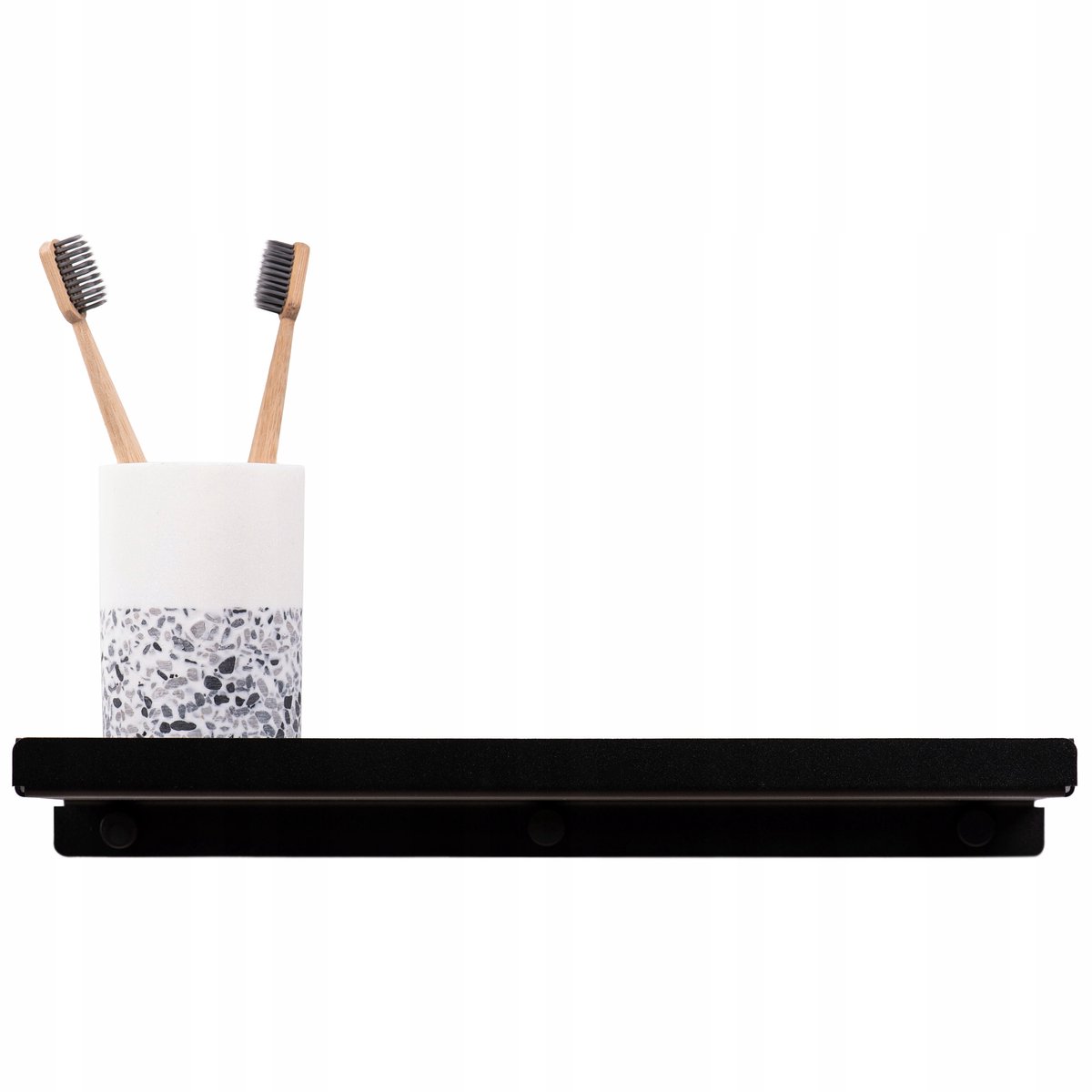 SlowDeco LOGAN - Badkamerplank - 35 cm - Zwart - Gepoedercoat aluminium