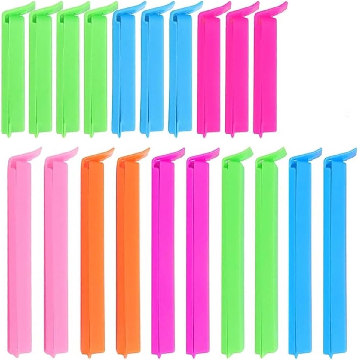 Sluitclips voor zakken - 20 zwarte pocketclips voor tassen, diepvrieszakken en organisatie