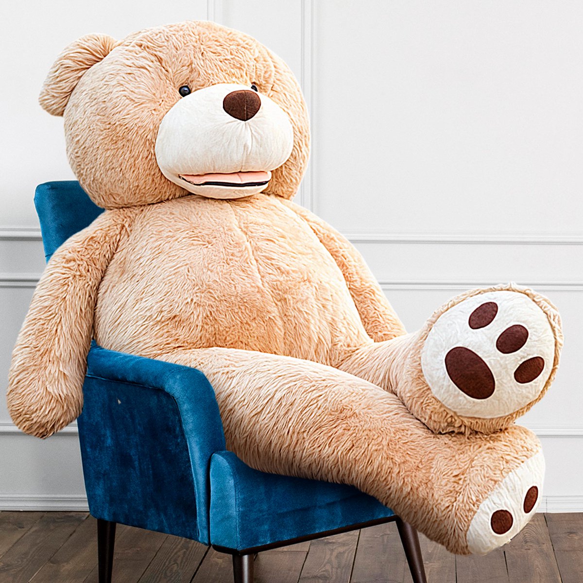 XL Pluche Teddybeer 200cm - Grote Knuffelbeer - Zacht Knuffeldier - Speelgoed voor Kinderen en Baby - Hoge Kwaliteit Beer Knuffel — afbeelding 2