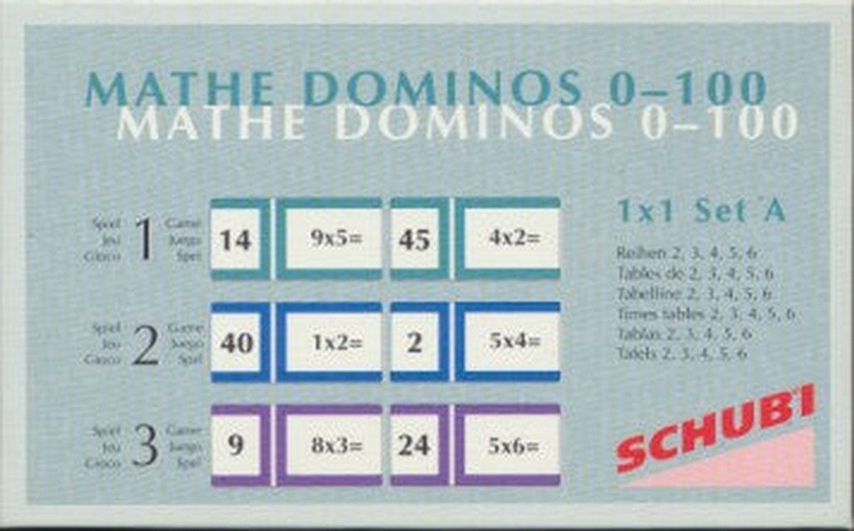 Schubi Domino Tafels 1 x 1 Set A