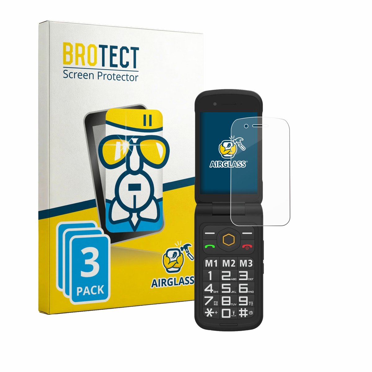 Screenprotector 3 Stuks voor AGM M8 FLIP Beschermglas transparant
