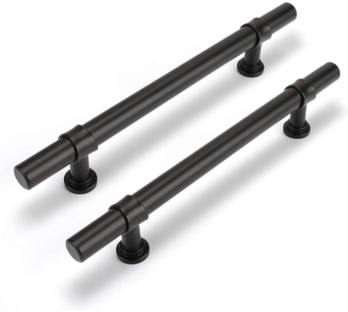 Zwarte badkamerkastjegrepen, set van 2, 160 mm, moderne minimalistische stijl.