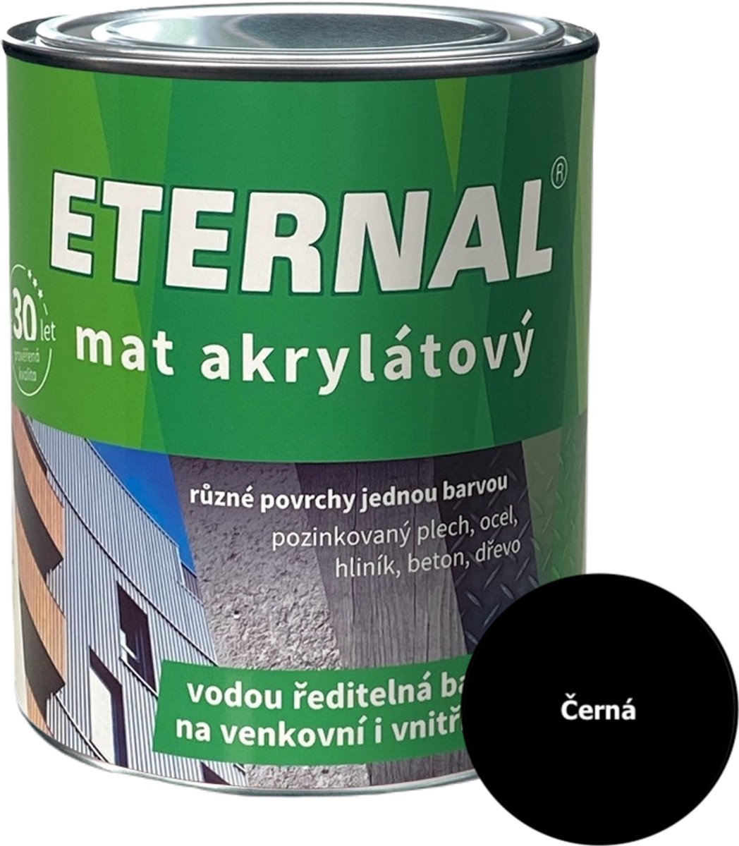Eternal MAT Acryl 0,7 kg, 013 Zwart