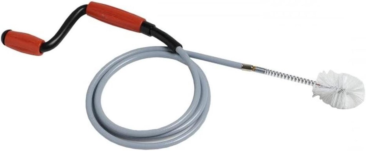Reinigingsspiraal - Afvoer ontstpper - Sifons reinigen - Gecoate kabel - 360 gram - Wit