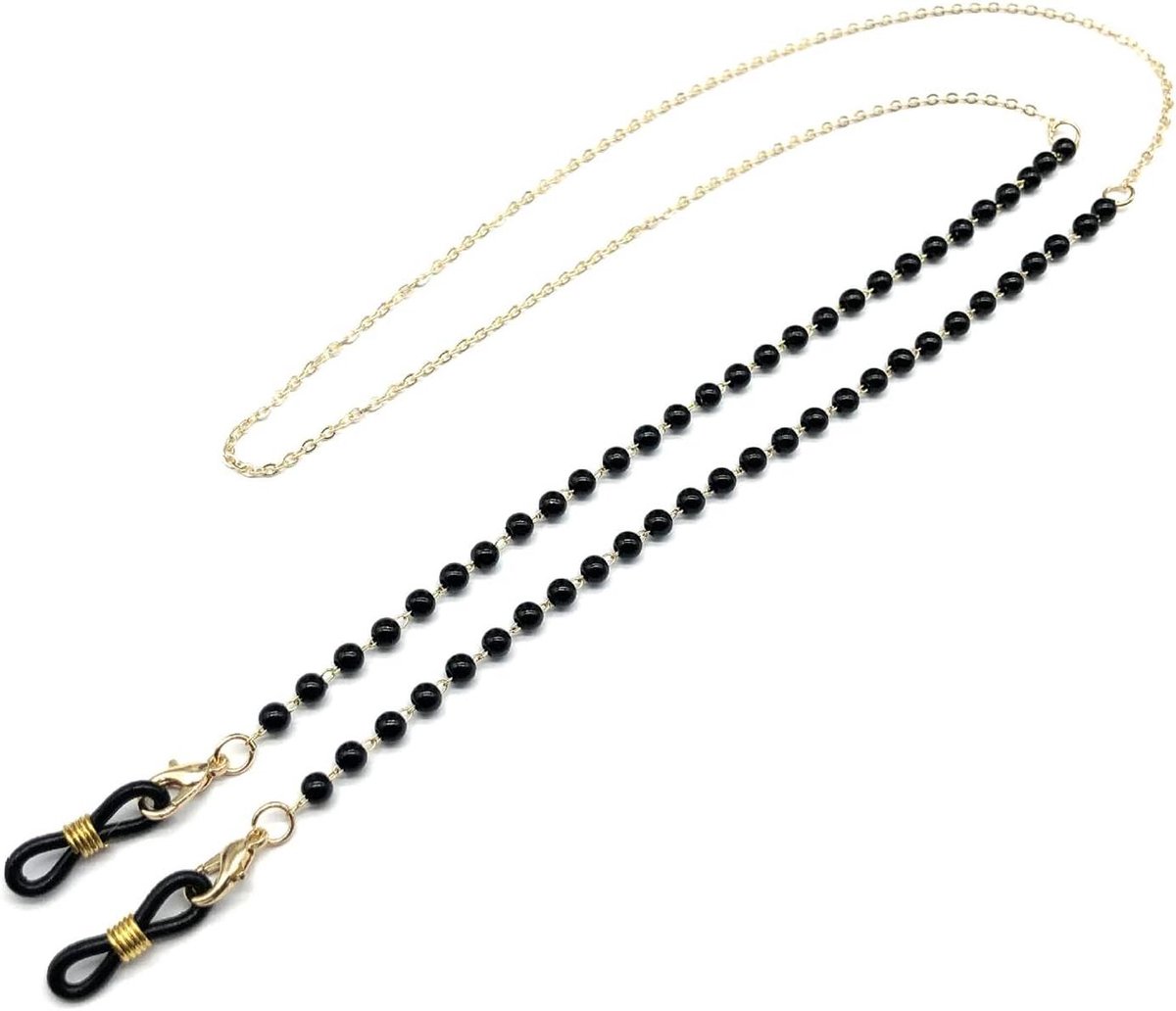 Brilkoord Ketting - Mondkap Hanger - Veilig Dragen - Verstelbare Lus - 70 cm - Goudkleurig