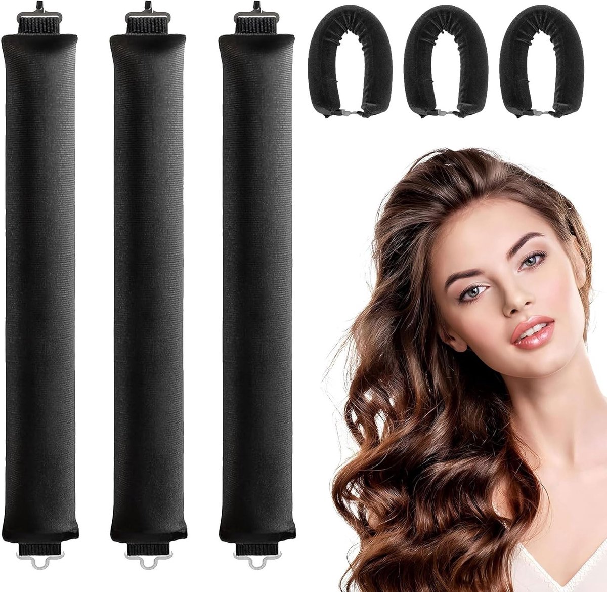 Zachte Haarrollers voor Slaap, Ideaal voor Nachtelijke Krullen en Gemakkelijke Styling