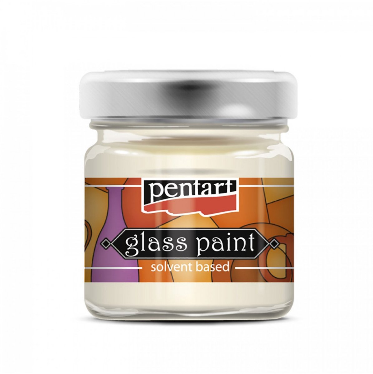 Pentart Glasverf Solvent Basis 30 ml Wit