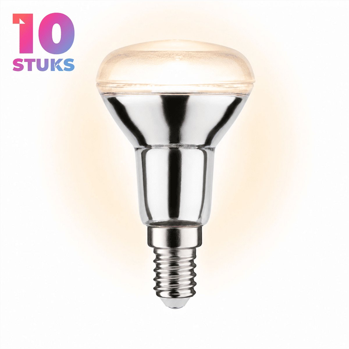 10x Reflector Gloeilamp E14 - 25W - Warm Wit Licht (2700K) - 150 lm - 1 jaar - Dimbaar - R50