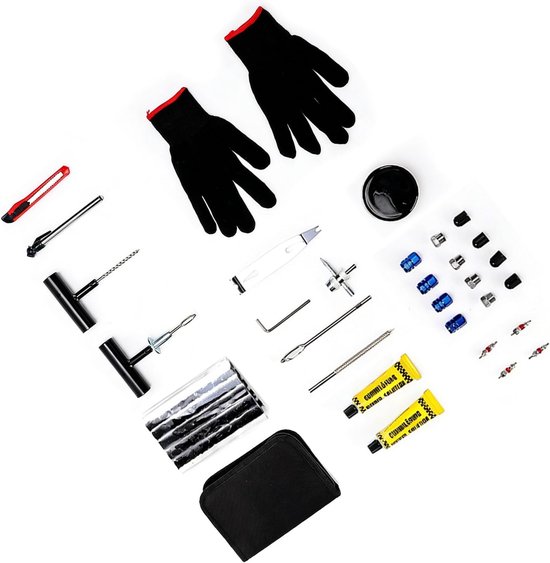 Bandenreparatieset - Noodreparatie Kit - Auto Onderhoud - Tubeless Banden Reparatie - 60-delige set - Zwart — afbeelding 5
